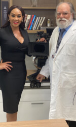 On set for Wonder London with Vivivca A Fox. Wonder London Set